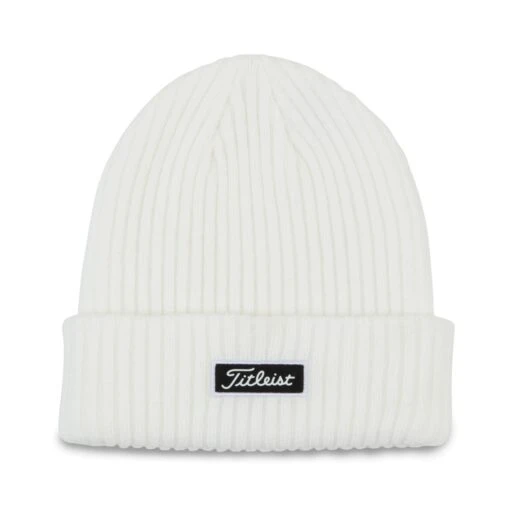 Titleist Charlston Cuff WIntermütze -Golf Verkäufe 2021 Charleston Cuff Knit White Black TH21WCCKN